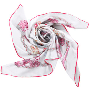 Silk square scarf, 90cm X 90cm (指环)