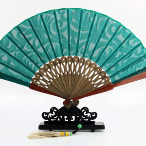 6 inch Patterned Gauze folding fans