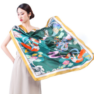 Pure color satin scarf - flying fairy